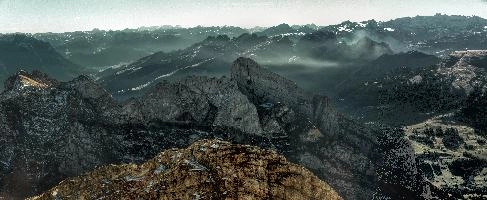 View of the Alps from Säntis, Appenzell, null