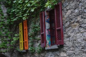 Window with shutters in Cabbio, Ticino, ticino