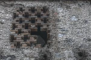 Semi-bricked window in Rustico in Cabbio, Ticino, ticino