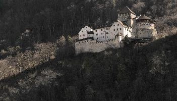Vaduz Castle in Liechtenstein, fortification, tower, forest, hillside, alps, mountain, castle, duchy, vaduz, duke, liechtenstein, home, europe, stately