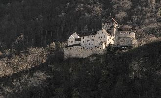 Vaduz Castle in Liechtenstein, fortification, tower, forest, hillside, alps, mountain, castle, duchy, vaduz, duke, liechtenstein, home, europe, stately