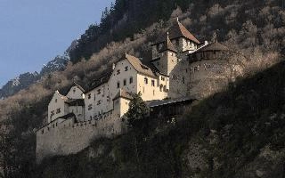 Vaduz Castle in Liechtenstein, fortification, tower, forest, hillside, alps, mountain, castle, duchy, vaduz, duke, liechtenstein, home, europe, stately