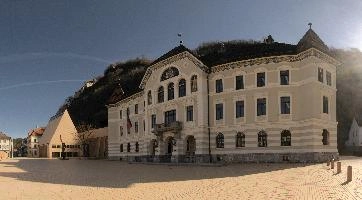 Government house in Vaduz. Liechtenstein, facade, exterior, architecture, building, urban, town, alps, peter-kaiser-platz, vaduz, parliament, liechtenstein, house, europe, government