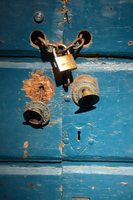 Padlock on door in Varese, Lombardia, Varese