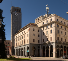 Building with clock tower in Varese, Lombardia, Varese