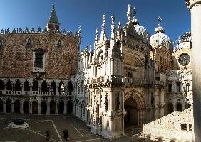 Basilica from Palazzo Ducale, venezia, famous, venetian, tourists, church, marco, daylight, san, marks, veneto, domes, january, blue sky, italy, outdoors, sunny, piazza, saint, winter, historic, cathedral, venice, square, italian, basilica, travel, tourism, architecture, byzantine, venezia, mark, church, marco, historic, san, veneto, square, italy, ornate, piazza, cathedral, saint, basilica, grand, byzantine