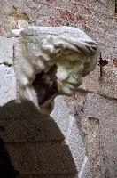 Cherub, venezia, decoration, bridge, carving, head, canal, veneto, marine, italy, venice, brick, ornate, sculpture, face, stone