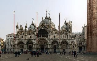 Basilica di san Marco, venezia, mark, basilica, san, historic, piazza, veneto, square, italy, old, venice, cathedral, january, tourism, saint, marco, venetian, byzantine, daytime