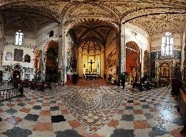 Interior of the Basilica di Santa Anastasia, Verona, renaissance, ornate, pillars, interior, chiesan, old, church, building, anastasia, catholic, verona, religious, veneto, decorated, italy, ceiling