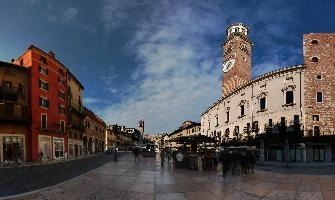 The Piazza Erbe, main square in Verona, inheritance, square, historic, shakespeare, stone, mediterranean, old, italian, rural, erbe, city, piazza, town, verone, architecture, veneto, renaissance, italy, italianate