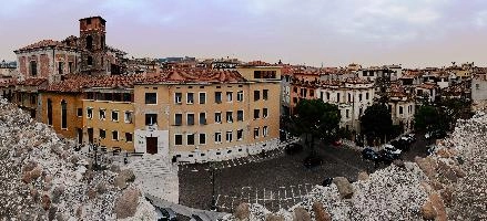 Rooves of Verona shot from the Roman amphitheatre, houses, street, rooves, shakespeare, italian, town, plaster, city, stone, verona, old, veneto, historic, italy, buildings