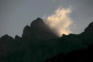 Cloud on the Churfirsten, alps, churfirsten, cloud, europe, evening, gallen, light, mountain, peak, sankt, switzerland