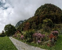 Quinten Garden, outdoors, path, alps, alpine, walking, swiss, lush, quinten, meadows, walensee, hiking, agriculture, switzerland, green, track, overcast, churfirsten, walenstadtberg, countryside, walenstadt, mountains, route, dirt, cloudy, summer