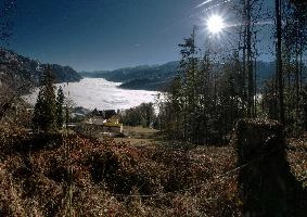 Cloudscape, alps, fluffy, alpine, flat, clouds, switzerland, inversion, walenstadtberg, blue sky, cloud, white, mountain, base, walenstadt, fog, season, lake, bright, valley, autumn, floor, mist, weather, swiss, churfirsten, flums, walen, sunlight, sunshine