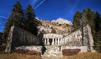 PAXMAL, walenstadtberg, walenstadt, switzerland, walenstadtberg, alpine, classical, monument, paxmal, columns, berg, figures, walenstadt, monumental, mountains, memory, switzerland, courtyard, portrayal, alps, inlays, swiss, artwork, grand, wall, human, mosaics, neoclassical, peace, memorial, stone, mural