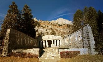 PAXMAL, switzerland, alpine, classical, monument, paxmal, columns, berg, figures, alps, monumental, mountains, memory, walenstadt, courtyard, portrayal, walenstadtberg, inlays, swiss, artwork, grand, wall, human, mosaics, neoclassical, peace, memorial, stone, mural