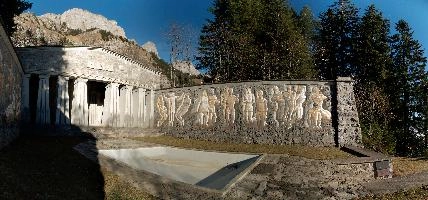 Paxmal, berg, monument, neoclassical, walenstadt, schweiz, paxmal, mosaics, paxmal, alpine, classical, walenstadtberg, mosaics, columns, monument, figures, berg, monumental, mountains, memory, walenstadt, courtyard, portrayal, neoclassical, inlays, swiss, artwork, grand, wall, human, alps, switzerland, peace, memorial, stone, mural