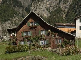 Chalet on Walenstadtberg, Switzerland, chalet, alps, valley, clouds, walenstadtberg, walenstadt, switzerland
