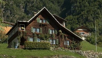 Chalet on Walenstadtberg, Switzerland, chalet, alps, valley, clouds, walenstadtberg, walenstadt, switzerland