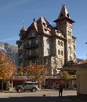 Hotel in Zermatt, hotel, grand, castle, travel, exterior, zermatt, tourism, switzerland, buillding, tower, facade