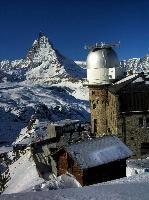 Matterhorn and Observatory at Gornergrat, Switzerland, null