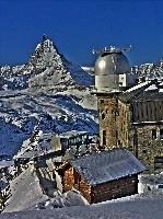 Matterhorn and Observatory at Gornergrat, Switzerland, null