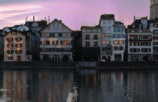 Buildings on the right bank of the Limmat, Zürich, zürich