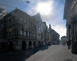 Buildings by the Limmat in Zürich, zürich, city, sunshine, arches, street, contrast, swiss, sun, switzerland, town, daylight, outdoors, buildings, contre-jour, harsh