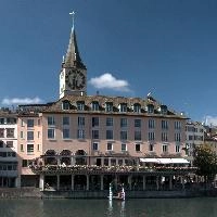 Buildings by the Limmat in Zürich, zürich