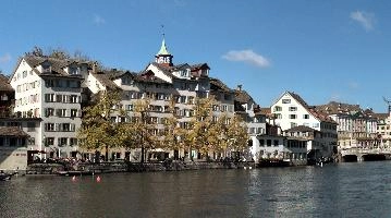 Buildings on the right bank of the Limmat, Zürich, zürich