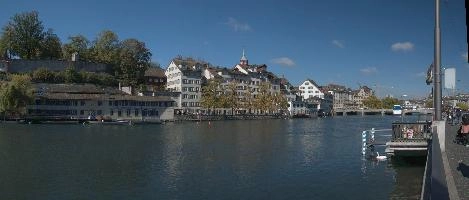 Buildings on the right bank of the Limmat, Zürich, zürich