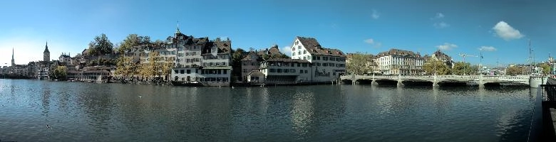 Buildings on the right bank of the Limmat, Zürich, zürich