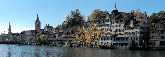 Buildings on the right bank of the Limmat, Zürich, zürich
