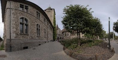 Landesmuseum in Zürich, zürich, national, historicist, facade, banner, landesmuseum, tower, city, architecture, switzerland, museum, entrance, outdoors, building, exterior, garden, forecourt