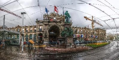 Hauptbahnhof, Zürich, zürich, zuerich, outdoors, urban, street, bahnhof, city, town, switzerland, central, swiss, cityscape, public, transport, road, buildings, railway, station