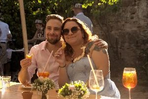 Couple with Empanadas, null