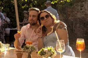 Couple with Empanadas, null