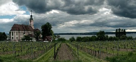 Birnau, kloster, religion, constance, uhldingen, stormy, baroque, pink, birnau, christianity, historical, bodensee, dramatic, architecture, church, tempest, weather, outdoor, scenery, view, tower, abbey, lake, cloudy, sky, grey, dark