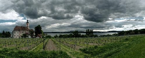 Birnau am Bodensee, kloster, religion, constance, uhldingen, stormy, church, pink, birnau, christianity, historical, bodensee, dramatic, architecture, baroque, tempest, weather, outdoor, scenery, view, tower, abbey, lake, cloudy, sky, grey, dark