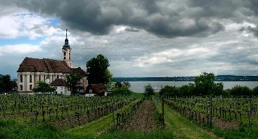 Birnau am Bodensee, constance, religion, uhldingen, church, stormy, kloster, pink, lake, christianity, historical, bodensee, dramatic, architecture, birnau, tempest, weather, outdoor, scenery, view, tower, abbey, baroque, cloudy, sky, grey, dark