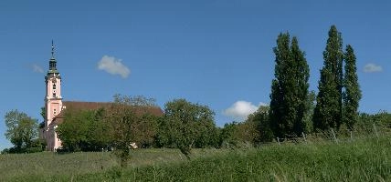 Birnau und Weinberg, birnau, bodesee, constance, kloster, blue sky, baroque, abbey, uhldingen, baden-württemberg, bodensee, outdoors, germany, christianity, summer, catholic, ornate, exterior, lake, church, scenic, sunshine, religion, pink