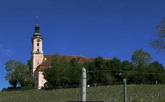 Birnau, birnau, bodesee, constance, kloster, blue sky, germany, abbey, uhldingen, baden-württemberg, bodensee, outdoors, baroque, christianity, summer, catholic, ornate, exterior, lake, church, scenic, sunshine, religion, pink