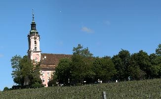 Birnau, birnau, bodesee, constance, kloster, blue sky, germany, abbey, uhldingen, baden-württemberg, bodensee, outdoors, baroque, christianity, summer, catholic, ornate, exterior, lake, church, scenic, sunshine, religion, pink