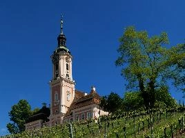 Birnau, birnau, bodesee, constance, kloster, blue sky, germany, abbey, uhldingen, baden-württemberg, bodensee, outdoors, baroque, christianity, summer, catholic, ornate, exterior, lake, church, scenic, sunshine, religion, pink