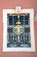Birnau Window, iron, church, lake, wrought, gold, window, bodensee, abbey, birnau, black, ornate, pink, constance, germany, rendered, baroque