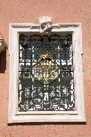 Birnau Window, window, church, lake, iron, gold, wrought, birnau, abbey, bodensee, black, ornate, pink, constance, germany, rendered, baroque