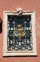 Birnau Window, window, church, lake, iron, gold, wrought, birnau, abbey, bodensee, black, ornate, pink, constance, germany, rendered, baroque